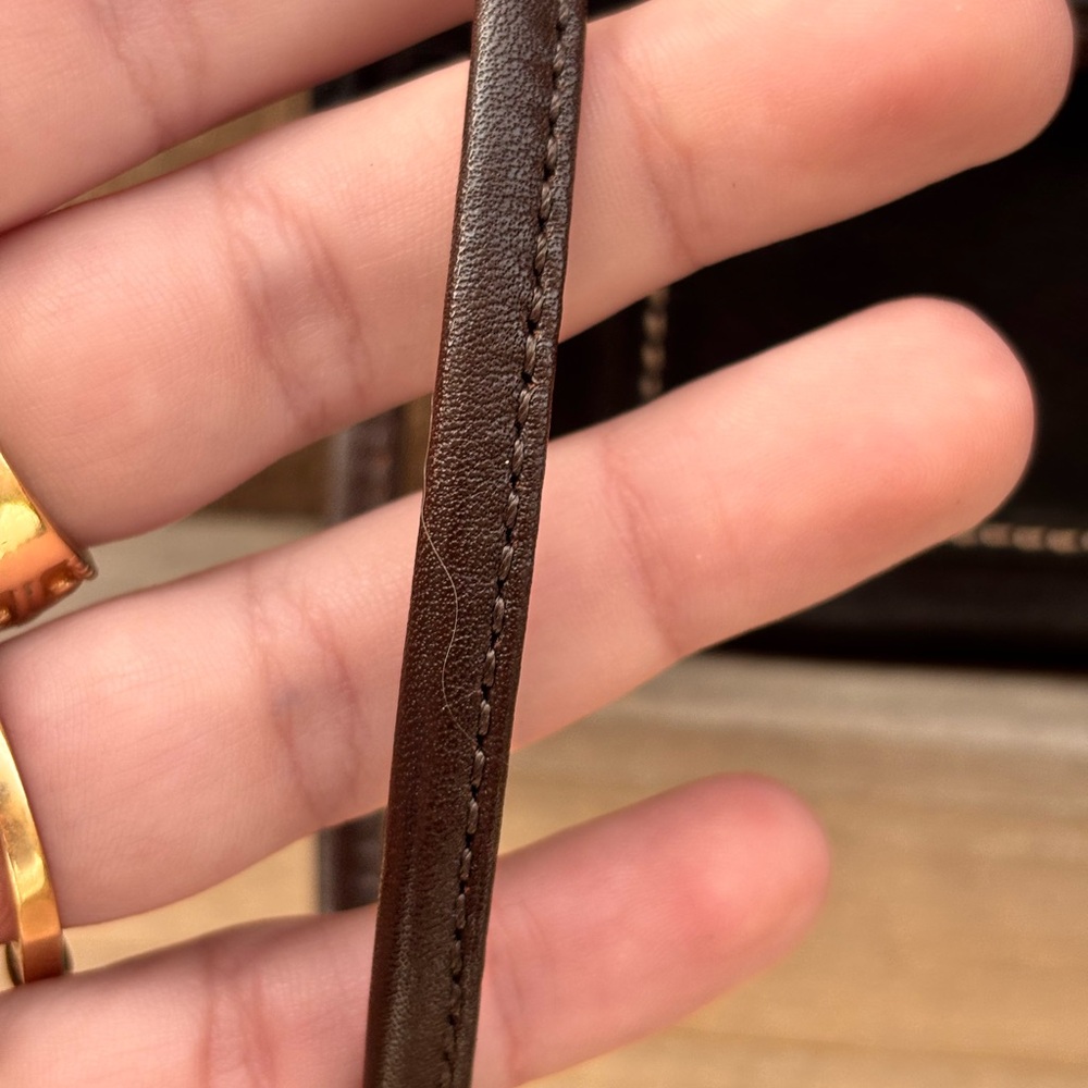 COACH SoHo Vintage Black & Brown Leather Wristlet - Picture 5 of 11